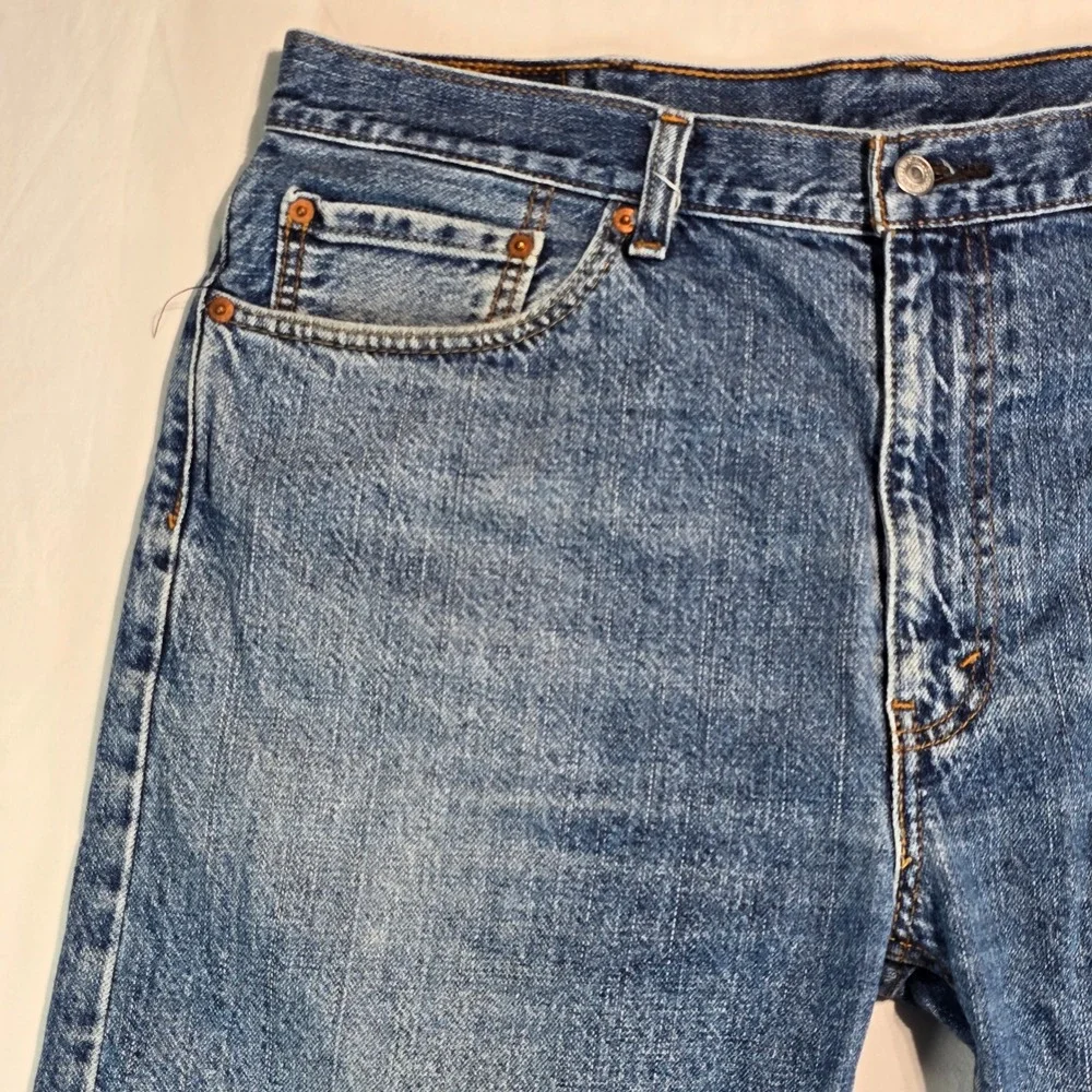 Levis 505 Regular Fit Denim Shorts Mens 38 Medium Wash Blue Jeans 34505-2114
